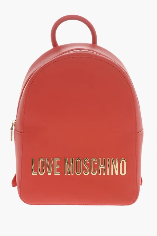 Fashion LOVE Maxi Zaino in Ecopelle con Logo in Lettering Donna Zaini