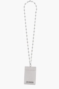 LOVE Portacarte in Ecopelle Saffiano con Catena Gioiello>Moschino Sale