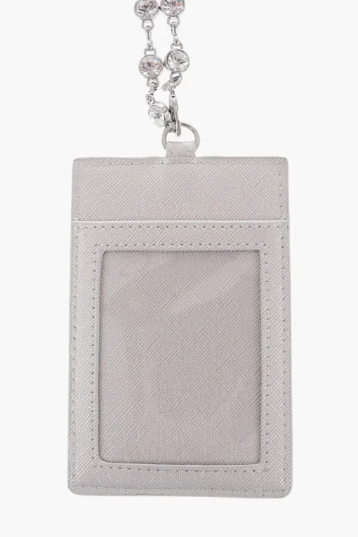 LOVE Portacarte in Ecopelle Saffiano con Catena Gioiello>Moschino Sale