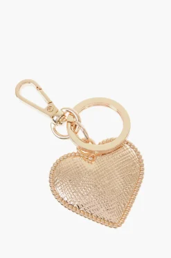 LOVE Portachiavi Dorato con Charm a Forma di Cuore></noscript>Moschino Fashion