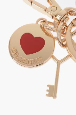 Outlet LOVE Portachiavi in Metallo con Charms Donna Portachiavi