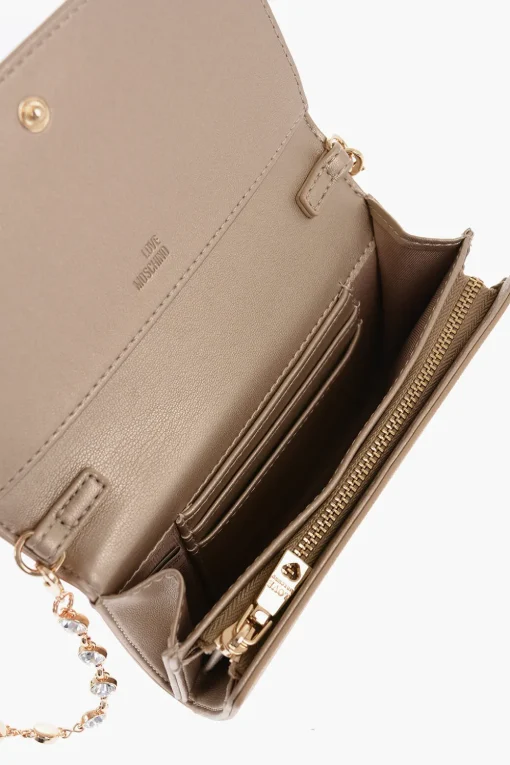 Sale LOVE Portafoglio in Ecopelle Saffiano con Catena Removibile Donna Portafogli