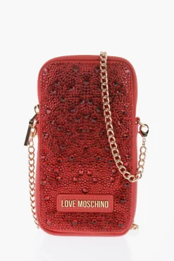 LOVE Pouch in Strass con Catena Dorata>Moschino Discount
