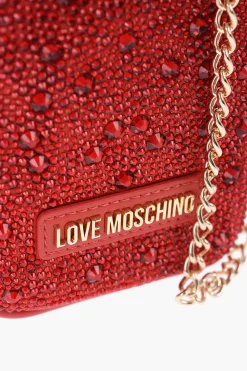 LOVE Pouch in Strass con Catena Dorata>Moschino Discount