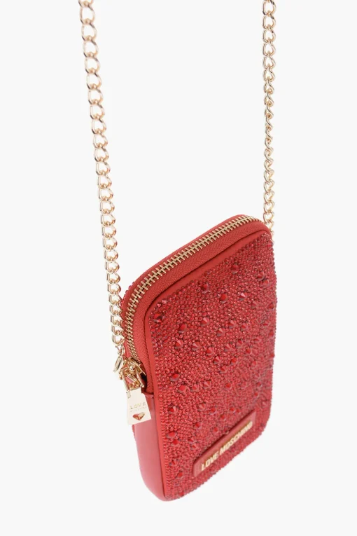 LOVE Pouch in Strass con Catena Dorata>Moschino Discount