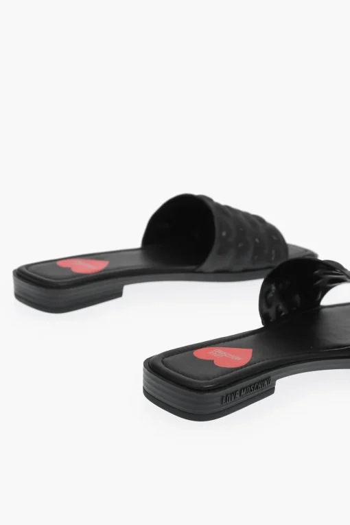 LOVE sabot KARL20 in ecopelle con cuori in rilievo>Moschino Discount
