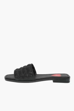 LOVE sabot KARL20 in ecopelle con cuori in rilievo></noscript>Moschino Discount