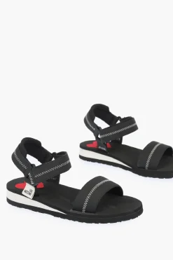 LOVE sandali EVA30 con motivo a zigzag e chiusura in velcro>Moschino Online