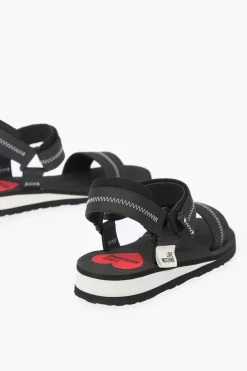 LOVE sandali EVA30 con motivo a zigzag e chiusura in velcro>Moschino Online