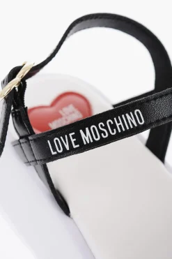 LOVE Sandali in Pelle con Suola Platform 6cm></noscript>Moschino Fashion