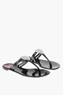 LOVE sandali infradito in gomma con dettaglio cuore>Moschino Fashion