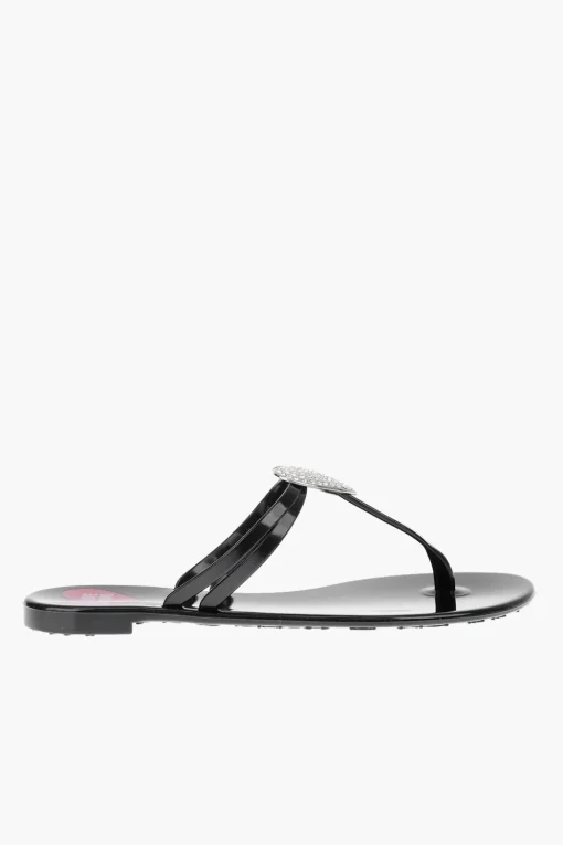 LOVE sandali infradito in gomma con dettaglio cuore>Moschino Fashion