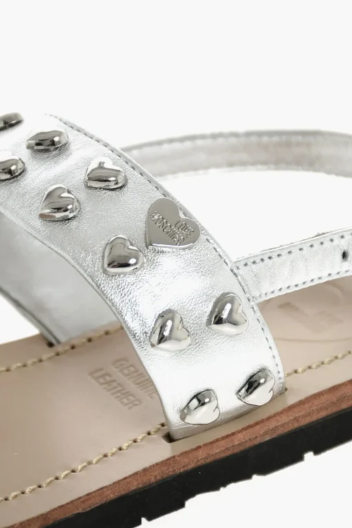 LOVE Sandalo in Pelle con Borchie>Moschino New