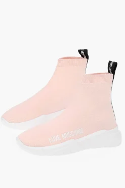 Outlet LOVE Sneakers Alte Sock GOMMA35 con Logo Donna Sneaker