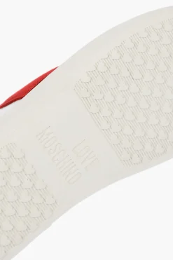 New LOVE sneakers basse in pelle con cuore in velour e banda a contrasto Donna Sneaker