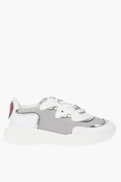 LOVE Sneakers in Pelle e Tessuto RUNNNING35 con Dettaglio Cuore Logato></noscript>Moschino Clearance