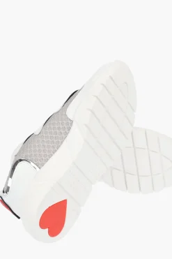 LOVE Sneakers in Pelle e Tessuto RUNNNING35 con Dettaglio Cuore Logato></noscript>Moschino Clearance