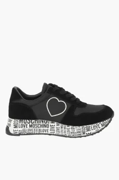 Clearance LOVE sneakers in pelle scamosciata e tessuto con suola logata Donna Sneaker