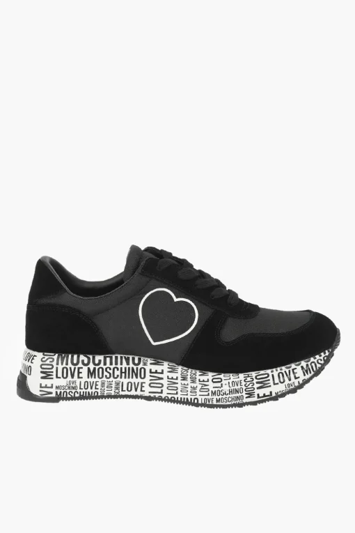 Clearance LOVE sneakers in pelle scamosciata e tessuto con suola logata Donna Sneaker