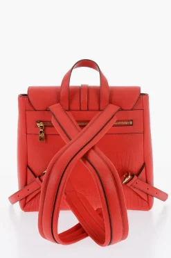 LOVE Zainetto in Ecopelle a Tinta Unita con Logo Dorato>Moschino Clearance