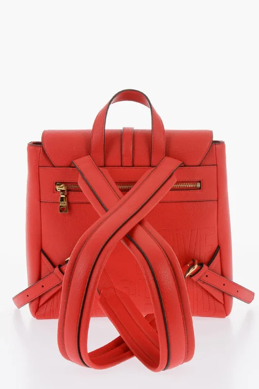 LOVE Zainetto in Ecopelle a Tinta Unita con Logo Dorato>Moschino Clearance