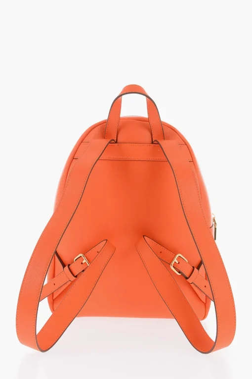 LOVE Zaino in Ecopelle a Tinta Unita con Logo Dorato>Moschino Fashion