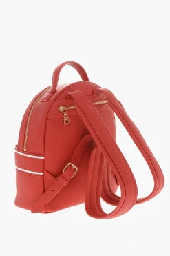 LOVE Zaino in Ecopelle con Logo Stampato a Contrasto>Moschino Discount