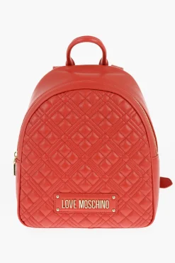Sale LOVE Zaino in Ecopelle Trapuntato con Logo Dorato Donna Zaini