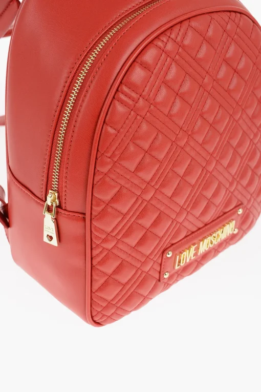 Sale LOVE Zaino in Ecopelle Trapuntato con Logo Dorato Donna Zaini