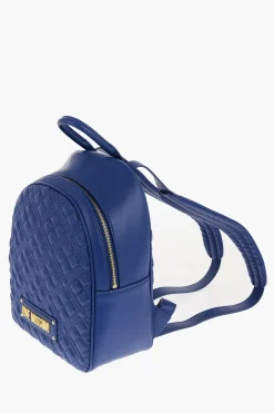 LOVE Zaino in Ecopelle Trapuntato con Logo Dorato>Moschino Hot