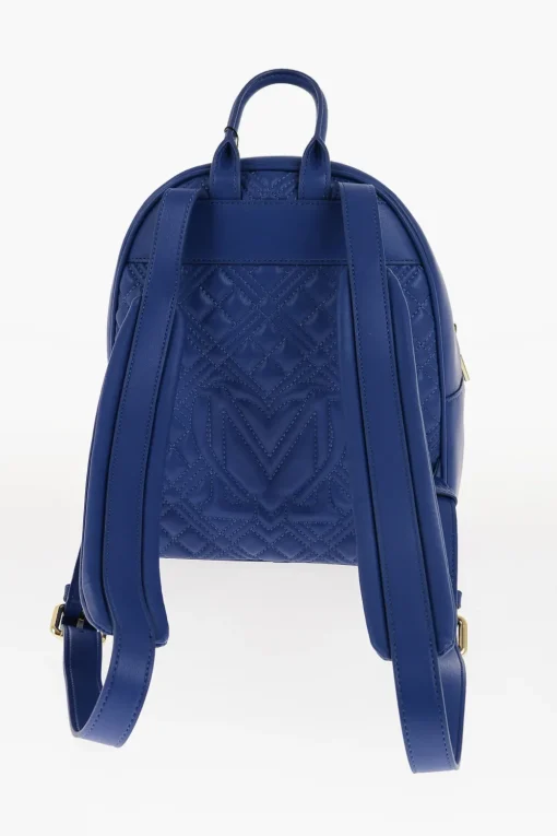 LOVE Zaino in Ecopelle Trapuntato con Logo Dorato>Moschino Hot