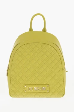 Clearance LOVE Zaino in Ecopelle Trapuntato con Logo Dorato Donna Zaini