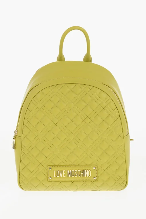 Clearance LOVE Zaino in Ecopelle Trapuntato con Logo Dorato Donna Zaini