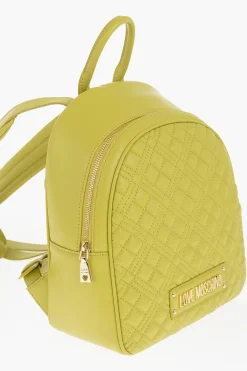 Clearance LOVE Zaino in Ecopelle Trapuntato con Logo Dorato Donna Zaini