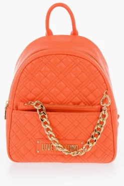 Sale LOVE Zaino in Pelle Vegan Trapuntato con Abbinato Pouch Donna Zaini
