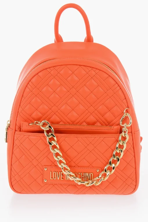 Sale LOVE Zaino in Pelle Vegan Trapuntato con Abbinato Pouch Donna Zaini