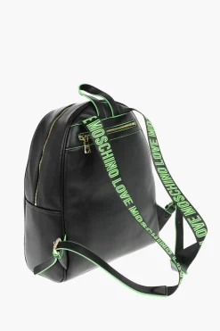 LOVE Zaino SAFETY in Ecopelle a Tinta Unita con Tracolla Logata>Moschino Outlet