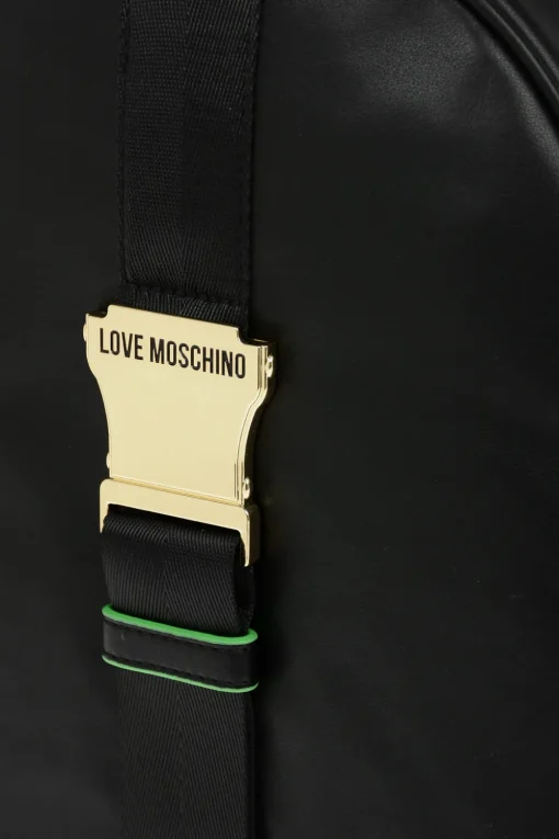 LOVE Zaino SAFETY in Ecopelle a Tinta Unita con Tracolla Logata>Moschino Outlet