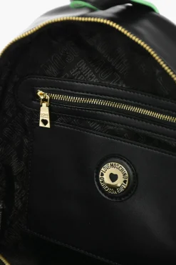 LOVE Zaino SAFETY in Ecopelle a Tinta Unita con Tracolla Logata></noscript>Moschino Outlet