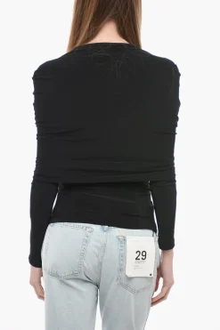 LUTZ HUELLE Top Off-Shoulder in Tessuto Stretch>AZ Factory Outlet