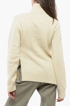 Sale Maglia a Coll Alto con Fondo Asimmetrico Donna Maglieria