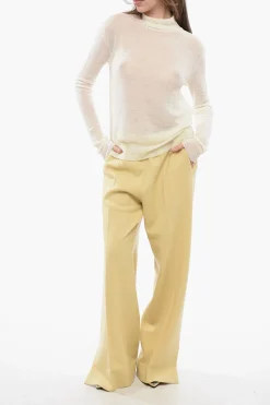 Maglia a Collo Alto con Effetto Trasparente></noscript>Jil Sander Fashion