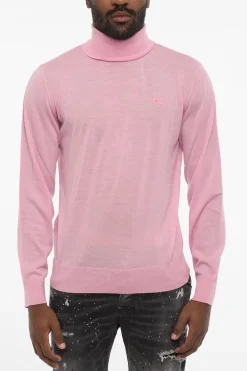 Online Maglia a Collo Alto con Monogram Tono su Tono Uomo Maglieria