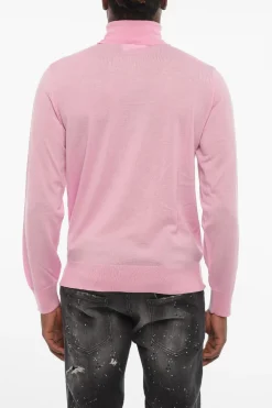 Online Maglia a Collo Alto con Monogram Tono su Tono Uomo Maglieria