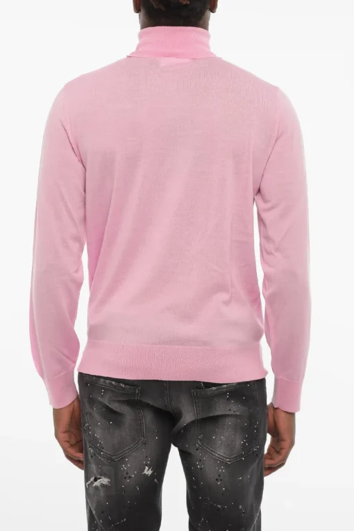 Online Maglia a Collo Alto con Monogram Tono su Tono Uomo Maglieria