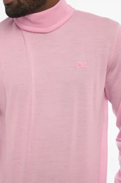 Online Maglia a Collo Alto con Monogram Tono su Tono Uomo Maglieria