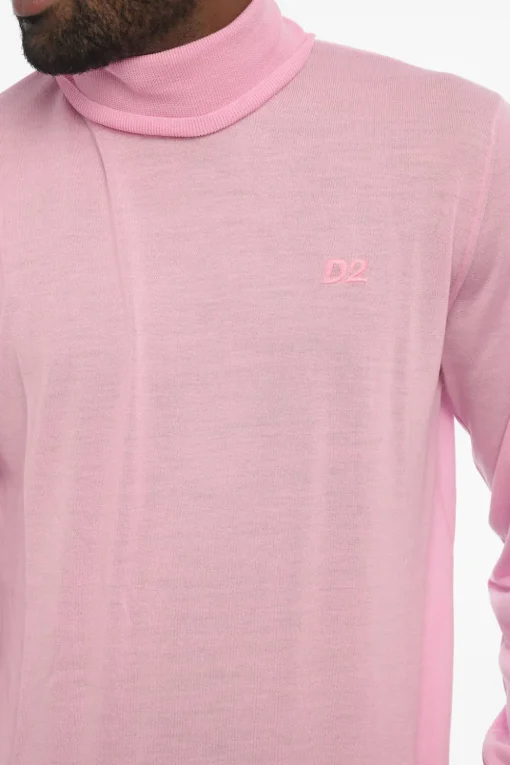 Online Maglia a Collo Alto con Monogram Tono su Tono Uomo Maglieria