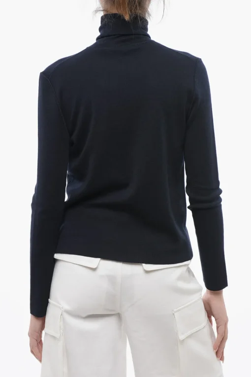Outlet Maglia a Collo Alto in Cashmere e Seta Donna Maglieria