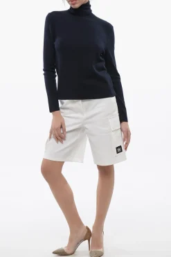 Outlet Maglia a Collo Alto in Cashmere e Seta Donna Maglieria
