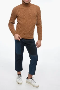 Maglia a Collo Alto in Lana Vergine Aran></noscript>Altea Fashion